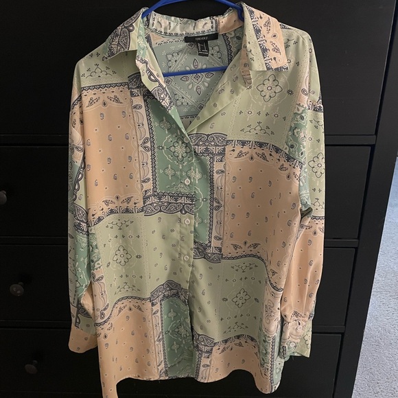 Patchwork Oversized Button Down - Picture 1 of 3